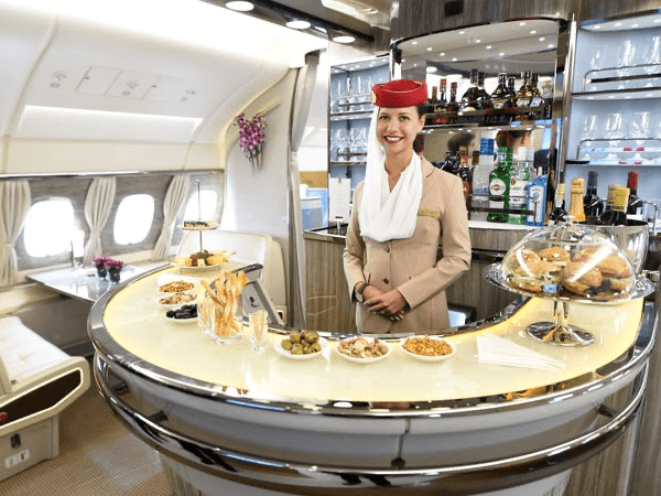 Emirates business class bar