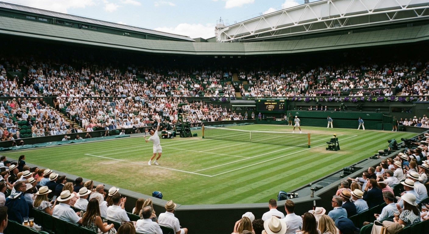 Grass tennis court